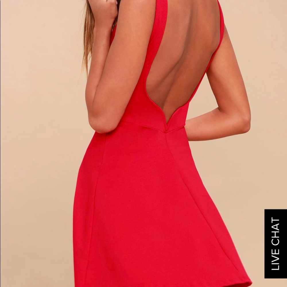 NWT open back Red Lulus dress